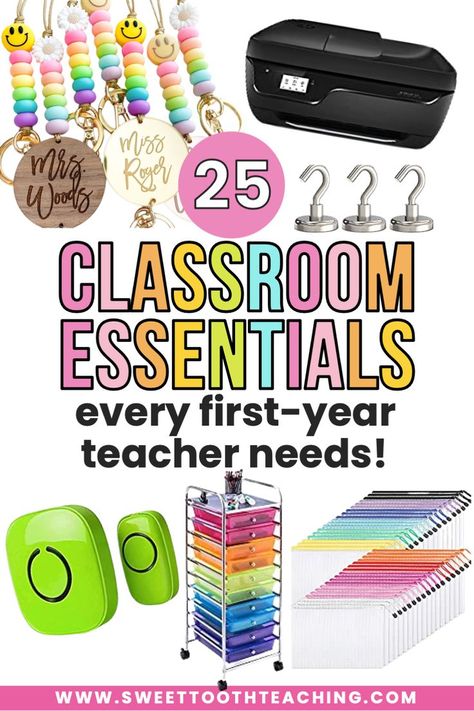 Teacher Supplies List, Classroom Supplies List, Classroom Checklist, Teacher Wish List, First Year Teacher, Teacher Classroom Supplies, Teacher Checklist, Elementary Classroom Themes, Classroom Wishlist