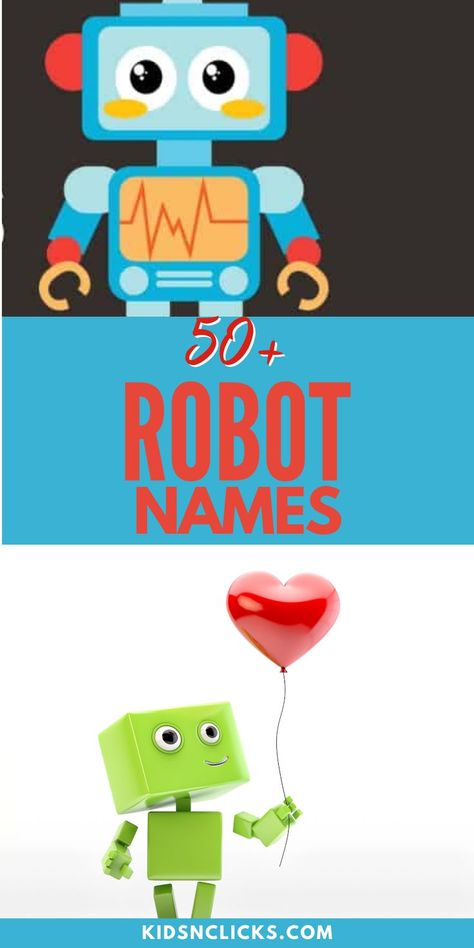 Click through to the blog for 50+ robot names across different categories for your next robotic invention, personal assistant, or just a new name for latest sci-fi fan fiction. Share this list with the robot lover in your life to name their next character, creation or virtual assistant. The full list is inside! Robot Names, Internet Safety Activities, Classroom Assistant, Internet Safety For Kids, Kids Technology, Names Unique, Online Safety, Personal Assistant, Cute Names