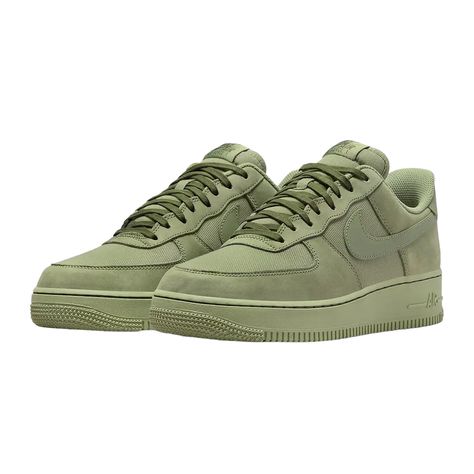 NIKE AIR FORCE 1 LOW '07 LX OIL GREEN Nike Shoes Photo, Pretty Sneakers, Shoes Outfit Fashion, Cargo Khaki, Hype Shoes, Mens Fashion Casual Outfits, Nike Air Force 1 Low, Swag Shoes, Air Force 1 Low