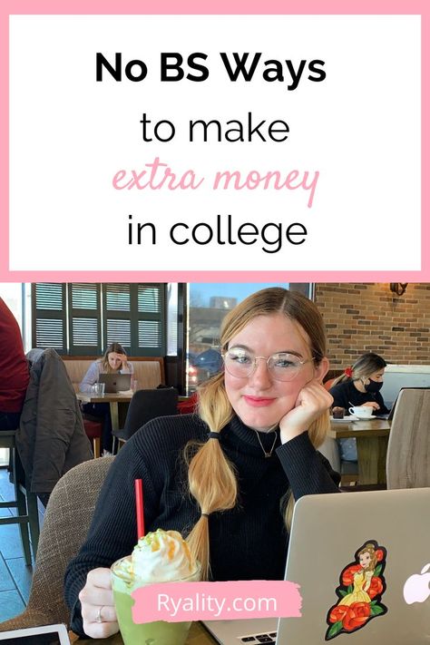 Ways to make money in college. How to make money as a student with side hustles. Ways to make money online as a college student. Make Money As A Student, Make Money In College, College Checklist, Easy Ways To Make Money, Ways To Make Extra Money, College Advice, College Money, Best Online Jobs, Online Jobs From Home