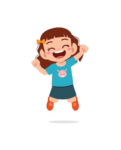 Running Illustration, Running Cartoon, Chores For Kids, Girl Running, Happy Kids, Feeling Happy, Children Illustration, Character Illustration, Kids Playing