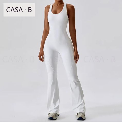 Workout Bodysuit, Yoga Jumpsuit, Flare Jumpsuit, Hip Lifts, Yoga Suit, Fitted Jumpsuit, Yoga Set, Sport Chic, White Jumpsuit