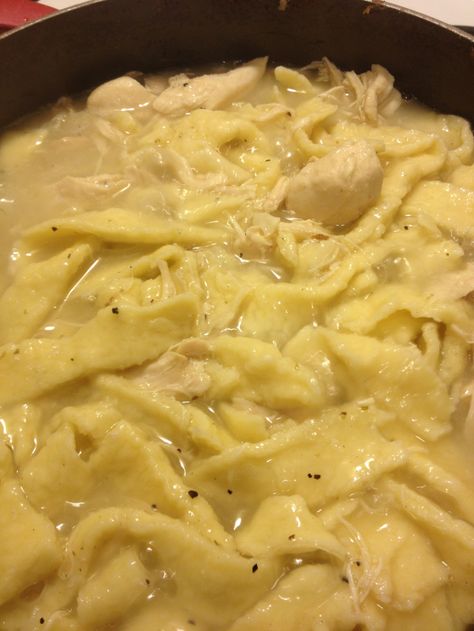 Delicious Chicken & Noodles Amish Dishes, Chicken Noodles Recipe, Homemade Chicken And Noodles, Easy Chicken And Noodles, Noodle Recipes Homemade, Chicken And Noodles, Homemade Egg Noodles, Chicken Noodles, Crockpot Dinners