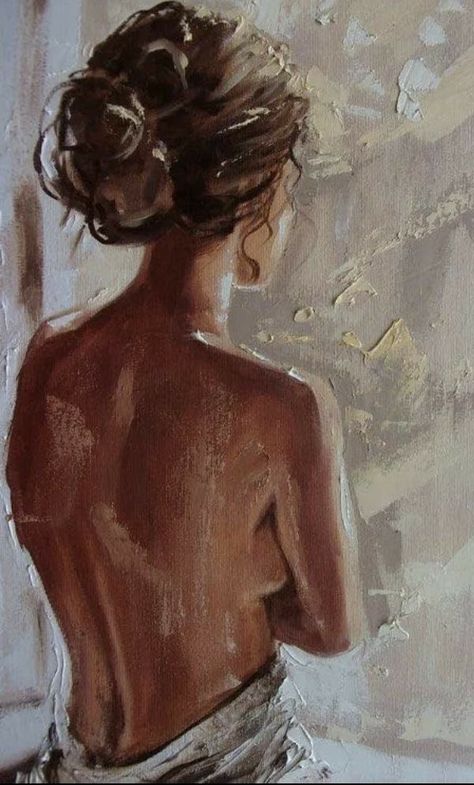 Female Back Painting, Acrylic Painting Woman Silhouette, Two Canvas Painting Ideas, 3 Canvas Painting Ideas, 3 Canvas Painting, Mini Canvas Painting Ideas, Monika Luniak, Canvas Painting Ideas Easy, Diy Canvas Painting