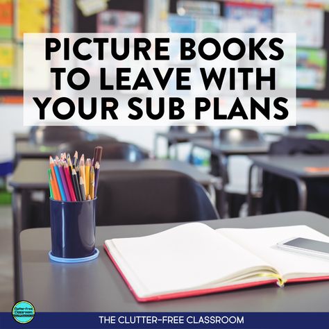 50 Read Aloud Books to Leave for Sub Plans - Clutter-Free Classroom | by Jodi Durgin Substitute Teacher Tips, Clutter Free Classroom, Substitute Teaching, Elementary Library, Easy Lessons, Read Aloud Books, Read Alouds, Language Arts Lessons, Library Lessons