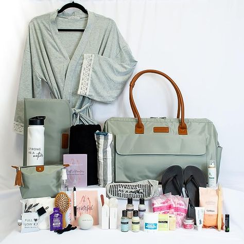 Mom's Labor Essentials in a Spacious Diaper Bag #paidlink. Fully Equipped and Thoughtfully Organized, in the Soothing Shade of Agreeable Gray. Complete with Large Shower Shoe (Size 9-10) for Utmost Comfort. PRE-PACKED HOSPITAL BIRTH BAG - Throw that hospital bag checklist away! This truly comprehensive birth bag gives an expecting mom everything she needs for her birth. Hospital Bag For Mom, Birth Bag, Pumping Bag, Hospital Bag For Mom To Be, Packing Hospital Bag, Diaper Bag Accessories, Hospital Birth, French Baby, Infant Car Seat Cover