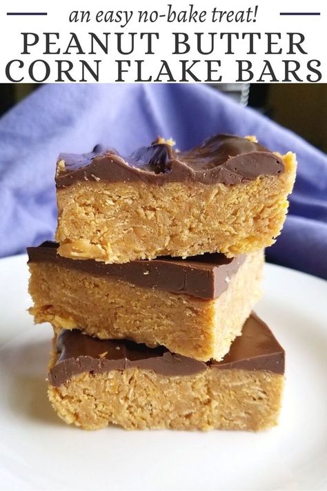 Kellogs Corn Flakes Recipes, Scotcharoos Recipe With Corn Flakes, Cornflake Bars Peanut Butter, Corn Flake Dessert, Recipes Using Corn Flakes, Frosted Flakes Treats, Peanut Butter Cornflake Bars, Corn Flake Bars, Cornflake Bars