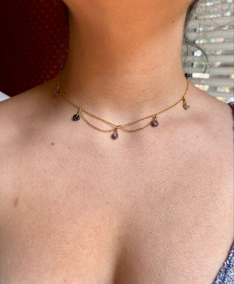 Diy Chain Choker Necklace, Diy Gold Chain Necklace, Elegant Choker Necklace, Elegant Handmade Jewelry, Wire Wrap Choker, Dainty Handmade Jewelry, Handmade Jewelry Diy Necklaces, Handmade Necklace Ideas, Bead Necklace Diy