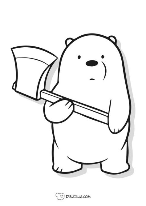 Oso Polar con mucho Corazón - Dibujo #1684 - Dibujalia - Dibujos para Colorear y Recursos Educativos Ice Bear We Bare Bears, Bear Drawing, Ice Bears, Cartoon Painting, We Bear, Bear Face, Bare Bears, We Bare Bears, Bullet Journal Doodles