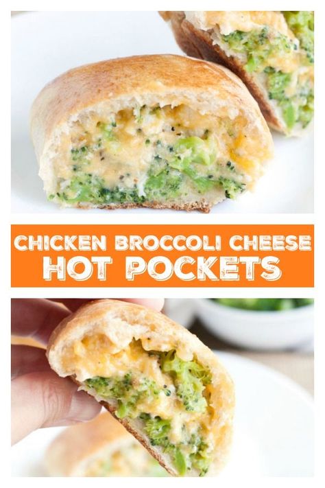 Hot Pocket Filling Ideas, Broccoli Chicken Divan, Chicken Broccoli Divan, Cheese Pockets, Hot Pocket Recipes, Homemade Hot Pockets, Stuffed Breads, Chicken Pockets, Crockpot Chicken And Noodles