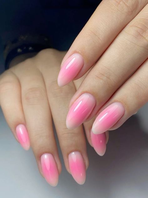 Aura Nails White And Pink, Aura Nails Light Pink, Easy Pink Nail Art, Baby Pink Aura Nails, Pink Acrylic Ideas, Aura Nail Design, Pink Aura Nails Almond, Aura Pink Nails, Pastel Aura Nails