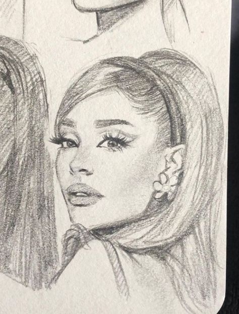 Ariana Grande Drawings, Celebrity Drawings, Arte Sketchbook, Art Drawings Sketches Creative, Realistic Art, Hand Art Drawing, Art Inspiration Painting, Charcoal Drawing, A Pencil