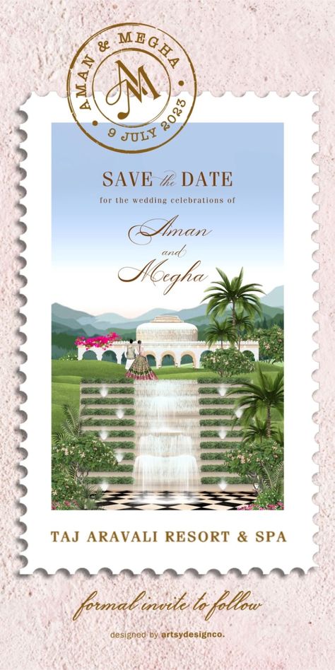 Wedding Collaterals, Indian Night, Destination Wedding Save The Date, Udaipur Wedding, Digital Wedding Invitations Design, Template Editing, Save The Date Invite, Indian Destination Wedding, Indian Wedding Invitation Card Design