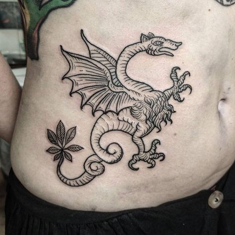 88+ Medieval Dragon Tattoo Ideas To Inspire You In 2023! 9 Outsons Medieval Dragon Tattoo, Medieval Tattoos, Wyvern Tattoo, Medieval Dragons, Dragons Tattoos, Satanic Tattoo, Dragon Tattoo Stencil, Blue Dragon Tattoo, Dragon Medieval