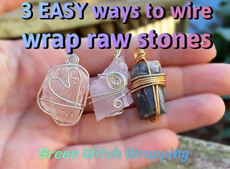 How To Wire Wrap Stones For Beginners, Crystal Necklace Diy Wire Wrap, Easy Wire Wrapping Stones, Crystal Necklace Diy, Crystal Tutorial, Wrapping Crystals, Wire Wrap Tutorial, Wrap Tutorial, Glass Cactus