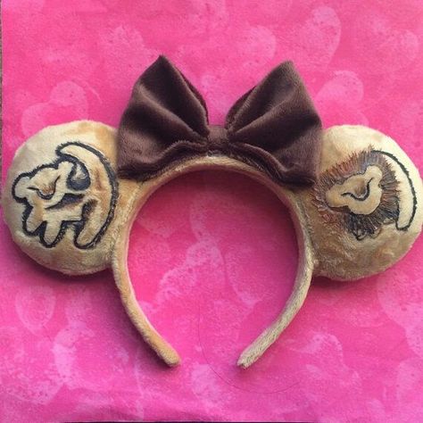 Lion King Ears, Disney Craft, Diy Disney Ears, Disney Ears Headband, Disneyland Ears, Diy Mickey Ears, Disney Mouse Ears, Disney Headbands, Disney Mickey Ears