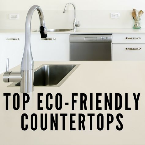 The REAL Top Ten Eco-Friendly Countertop Options - CaraGreen Eco Friendly Countertops, Recycled Glass Countertops Kitchen, Eco Friendly Kitchen Design, Recycled Glass Countertops, Recycled Kitchen, Glass Countertop, Eco Kitchen, Sustainable Building Materials, Scandinavian Mid Century Modern