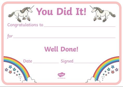 Celebrate achievements with this fantastic unicorn-themed certificate. Simply print off and complete to brighten a child's day! #twinkl #twinklparents #printable #unicorn #award #certificate Cute Certificate Templates, Certificate Templates For Kids, Cute Certificate, Reading Certificate, Unicorn Activities, Classroom Awards Certificates, Reading Certificates, Free Printable Certificate Templates, Classroom Awards