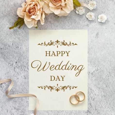 #WeddingDayWishes #LoveAndHappiness Happy Wedding Day Wishes, Happy Wedding Anniversary Quotes, Congratulations Wedding Card, Wedding Day Wishes, Wedding Anniversary Quotes, Congratulations And Best Wishes, Happy Wedding Day, Anniversary Quotes, Wedding Wishes