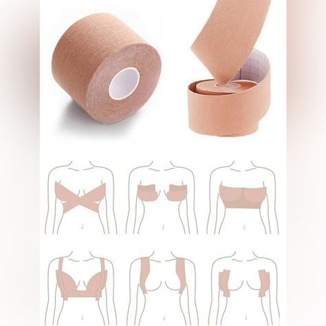 -Waterproof, Sweat Proof -Elastic Lift Is Super Strong -Cotton Fabric, Soft And Comfortable, Light And Invisible -Safe And Non-Irritating -Multiple Uses This Is The Only Tape You Will Need Girl Secrets, Pageant Costumes, Curvy Wedding, Bra Fitting Guide, Girls Secrets, Bird House Feeder, Strapless Dresses, Bra Hacks, How To Wear A Scarf