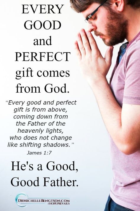 Every Good And Perfect Gift Quote, Bible Quotes For Women, Every Good And Perfect Gift, Bible Mapping, How To Pray, Inspirational Verses, Strong Faith, Good Gifts, Spiritual Messages