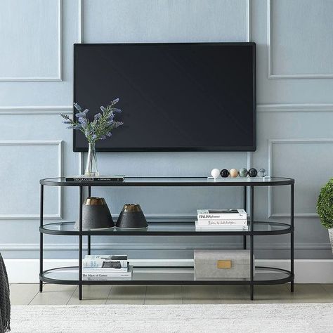 Oval Tv Stand, Mid Century Den, Functional Tv Stand, Glass Tv Stand, Tv Shelf, Tv Stands And Entertainment Centers, Furniture Outlet Stores, Nebraska Furniture Mart, Entertainment Center