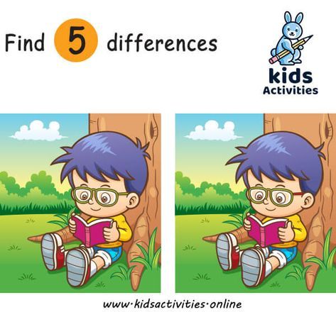 Spot 5 Differences Between Two Pictures Printable - Kids Activities Spot The Difference Printable, Spot The Difference Kids, Find The Difference Pictures, Spot The Difference Puzzle, Find The Differences Games, Alphabet Worksheets Kindergarten, Puzzle Games For Kids, Puzzles For Toddlers, Printable Kids