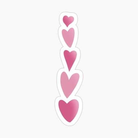 Hearts Stickers Printable, Journal Designs, Redbubble Stickers, Stickers Journal, Journal Scrapbook, Because I Love You, Scrapbook Printables, I Love You Forever, Pink Hearts