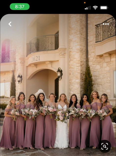 Bridesmaid Dresses Mauve, Mulberry Wedding, Bridesmaid Dresses Blush, Mauve Bridesmaid Dresses, Bridesmaid Dress Color Schemes, Grey Weddings, Bridal Things, Wedding Fits, Blush Wedding Colors