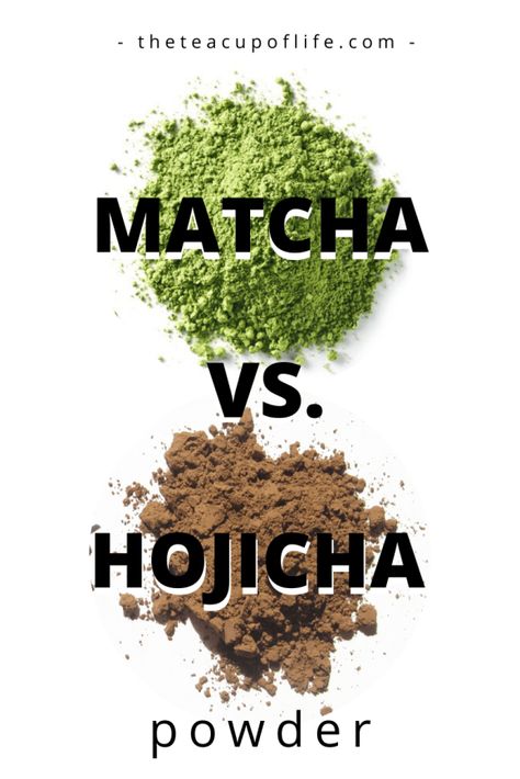 Matcha and hojicha powder are both made by grinding a Japanese green tea until it is a fine powder. When you drink matcha or hojicha powder you are ingesting the entire tea leaves. While they are similar in that department, these two teas are vastly different from one another. Check out the differences on the blog. Matcha Tea Benefits, Drink Matcha, Green Tea Drinks, Chocolate Dishes, Green Teas, Matcha Recipe, Tea And Books, Powder Recipe, Tea Benefits