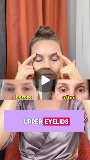 Eyelid Exercises Hooded Eyes, Eyelid Lift Exercise, Puffy Eyelids How To Get Rid Of, One Eye Bigger Than The Other, How To Get Rid Of Droopy Eyelids, Eyelid Exercises, Fix Droopy Eyelids, Eye Message, Eyelid Wrinkles