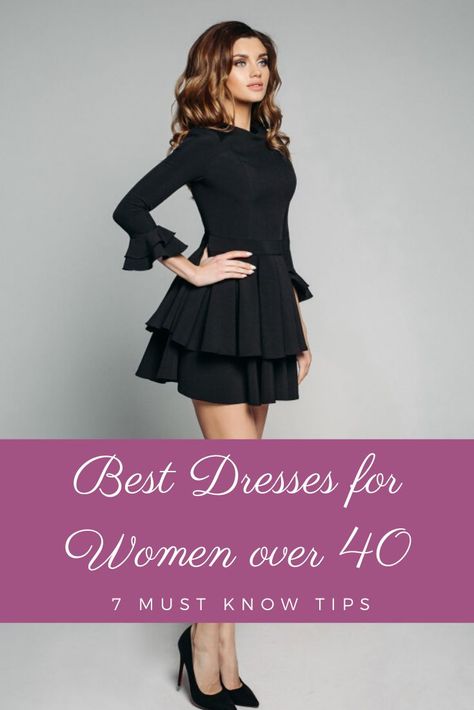 If you’ve felt stuck when it comes to finding the best dresses for women over 40, you’re in the right place. Let’s set the record straight: you can look stylish at any age. Yes, even when you’re over 40!  This can be a special time in your life for a woman, because it’s a new phase of life. While there are certain clothes that begin to air on the side of not being appropriate once you’re over 40, there are a lot more options available than you may realize. Dresses For Women In Their 30s, Dresses For Women 40 Years Old, Formal Dress Over 40 Classy, 40 Birthday Dresses, Little Black Dress Over 40 For Women, Dresses For 35 Year Old Women, Cocktail Dress For 40 Year Old Women, 40th Birthday Party Dress For Women, Dress Like A 40 Year Old Woman