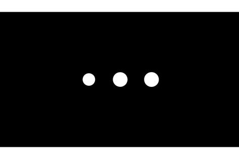 Three white dots blinking very fast on black background, visual stimulus for epilepsy concept. Abstract ellipsis shimmering, seamless loop, monochrome. Dot Icon, Three Dots, Yearbook, Black Background, Black Backgrounds, Dots, Drama, Celestial Bodies, White