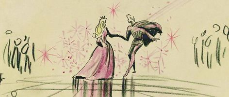 Disney Concept Art - Aurora and Phillip Concept Art Landscape, Sleeping Beauty 1959, Narnia Books, Disney Concept Art, Disney Sketches, Prince Phillip, Disney Sleeping Beauty, Princess Aurora, Art Disney