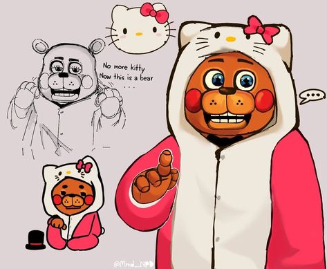 Dreadbear Fnaf, Fnaf Wholesome, Toy Freddy Fanart, Freddy Fazbear Fanart, Toy Freddy, Fnaf Oc, Animatronic Fnaf, Fnaf Wallpapers, Fnaf Movie