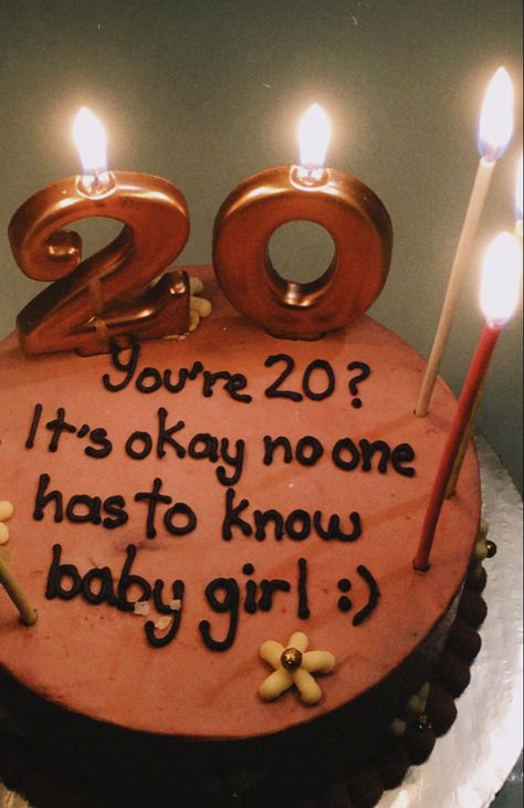 Youre Twenty Cake, 20 Year Cake Ideas, 2003 Birthday Cake, Birthday Cakes Funny Woman, You’re 20 Birthday Cake, Your Twenty Birthday Cake, Ur 20 Birthday Cake, Twentyth Birthday, Rip Teenage Years Cake