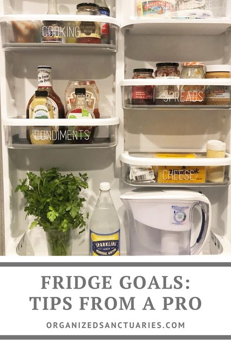 Organizing a well-stocked fridge should be a priority: after all, if there’s one time we don’t want to be searching for something it’s when we’re HUNGRY. But for even the most organized among us, the fridge is often where things get squished, sticky, and forgotten. So are tips from a professional home organizer on where to put your food: keeping it fresher longer, tasting better, and definitely not lost or forgotten. Fridge Goals, Stocked Fridge, Home Organizer, Challenge Accepted, Professional Organizer, Get Organized, Among Us, Food Store, Fresh Food