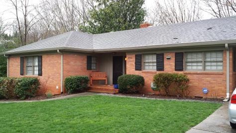 This Midcentury Ranch Renovation Will Blow Your Mind | HGTV Mid Century Ranch Remodel, 1960s Ranch House Exterior, Ranch Style Homes Exterior, Midcentury Modern Exterior, Modern Ranch Style Homes, Midcentury Ranch, Brick Ranch Houses, Red Brick House Exterior, Mid Century Modern Ranch