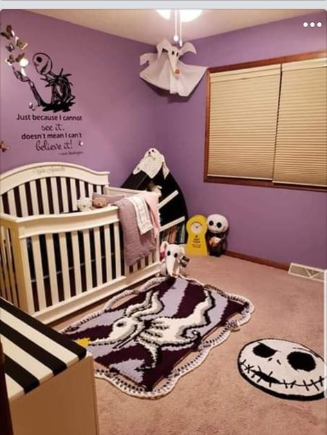 Nightmare Before Christmas Nursery Ideas, Christmas Nursery Ideas, Goth Baby Nursery, Spooky Nursery, Goth Baby Clothes, Gothic Nursery, Halloween Nursery, Christmas Nursery, Cow Nursery