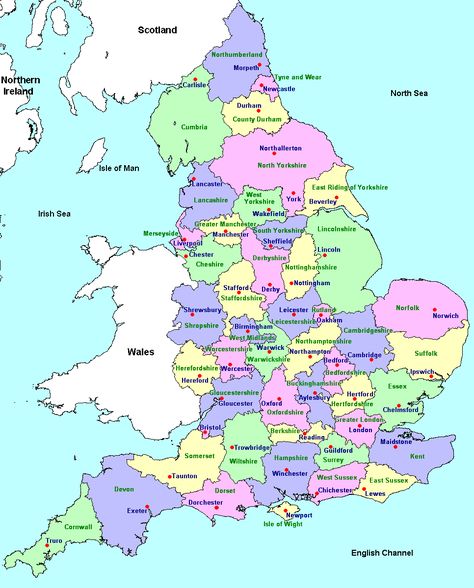 Map of England with Counties England Counties Map, Uk Counties Map, Maps Of England, Atlas Reference, Great Britain Map, Uk Roadtrip, Map Of Uk, Map Of The Uk, Map Of England