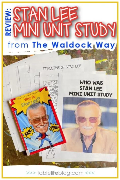 This mini unit study is a great way to explore the life and career of Stan Lee with your kiddos! Waldock Way, Secular Homeschool, Art Unit, Unit Studies Homeschool, Homeschool Hacks, Unit Studies, Homeschool History, Homeschool Help, Free Homeschool