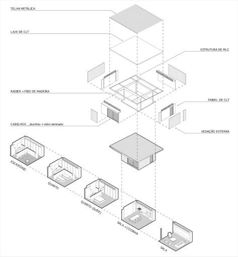 A Modular Project Like an Assembly Game: Mass Timber Prefabricated Houses | ArchDaily Prefabricated Building, Mass Timber, Prefab Modular Homes, Public Housing, Modular Housing, Modular Construction, Gold Wallpaper Background, Prefabricated Houses, Small Buildings