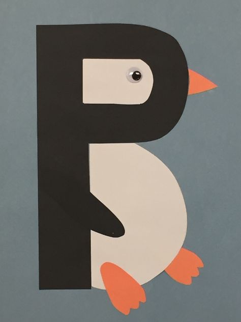 Letter P Penguin Craft, P Preschool Crafts, P For Penguin Craft, P Is For Penguin Craft, Letter P Crafts For Preschoolers Ideas, Letter P Crafts For Kindergarten, P Letter Craft, Letter P Activities For Kindergarten, Letter P Crafts For Toddlers