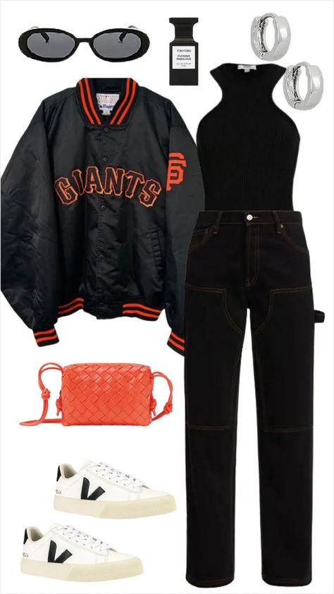 Chic Nfl Game Outfit, Nfl Game Outfit Winter, Giants Game Outfit San Francisco, Sf Giants Game Outfit, Casual Gameday Outfit, Comfy Game Day Outfit, Trendy Baseball Game Outfits, San Francisco Giants Outfit Woman, Sf Outfit San Francisco Winter