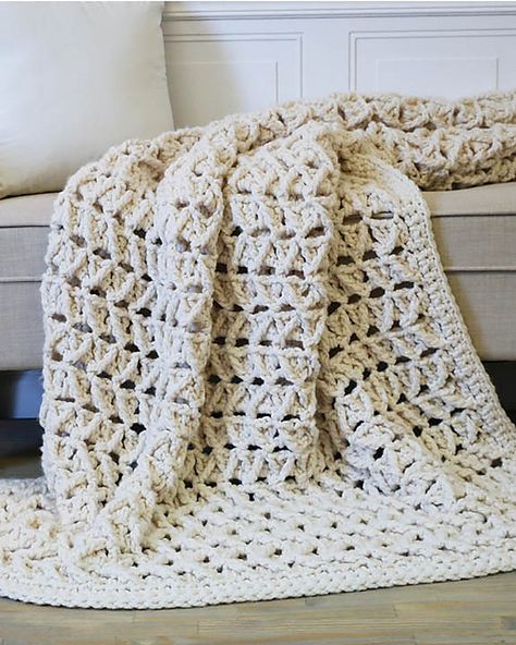 Quick Crochet Afghan, Quick Crochet Blanket, Super Chunky Blanket, Chunky Blankets, Chunky Crochet Blanket, Knit Blankets, Crochet Stitches Diagram, Lion Brand Wool Ease, Crochet Afgans