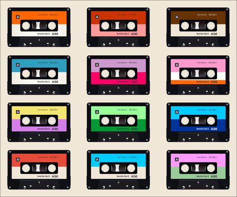 Cassette Audio, Disco Theme, Teachers Day Gifts, 80s Party, Vector Background Pattern, Audio Cassette, Colorful Background, Scopes, Eid Gifts