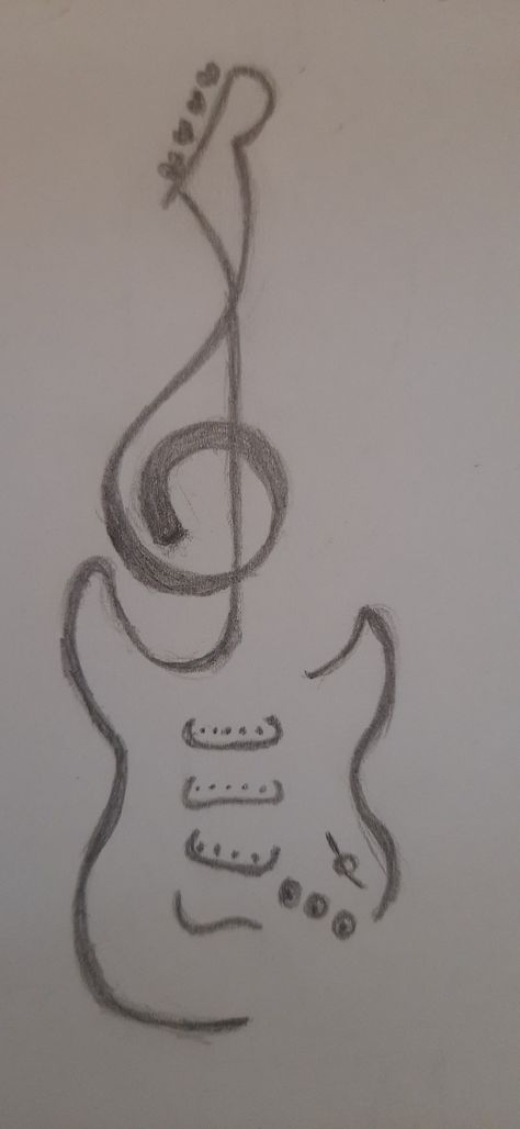 Guitar Art Drawing, Guitar Symbol, Sketches Music, Guitar Doodle, Music Notes Drawing, Guitar Sketch, Notes Drawing, Music Sketch, Musical Instruments Drawing