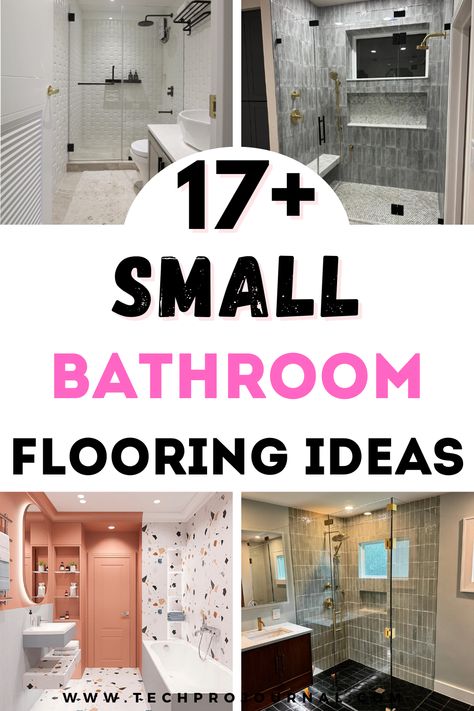 I'm loving these small bathroom flooring ideas that bring style and personality to your space! With these small bathroom flooring ideas, you’ll find the perfect way to elevate your space and make it feel fresh and inviting. Bathroom Floor Color Ideas, Small Bathroom Floors, Small Bathroom Floor Tile Ideas, Small Bathroom Floor Tile, Small Bathroom Flooring, Small Bathroom Flooring Ideas, Stick On Tiles Bathroom, Tiny Cabin Bathroom, Bathroom Floor Ideas