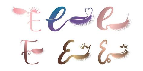 Lashes logo with creative letter A design Premium Vector 10003858 Vector Art at Vecteezy Lashes Logo Graphics, Lash Logo Design Ideas, Eyelashes Logo, E Logo Design, Letter A Design, Letter E Logo, English Names, Abstract Concept, Eyelash Logo