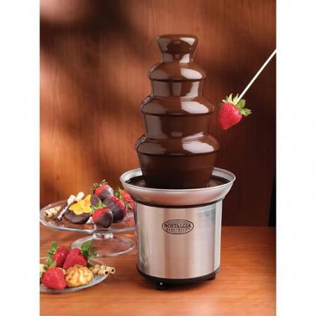 Chocolate Fountain Recipes, Chocolate Fondue Fountain, Fondue Fountain, Chocolate Fountain, Bar Station, Chrome Kitchen, Chocolate Party, Chocolate Art, Summer Eating